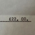 A photo of the surveyor's bill for the structural survey of Faringdon Tower dated 1972.